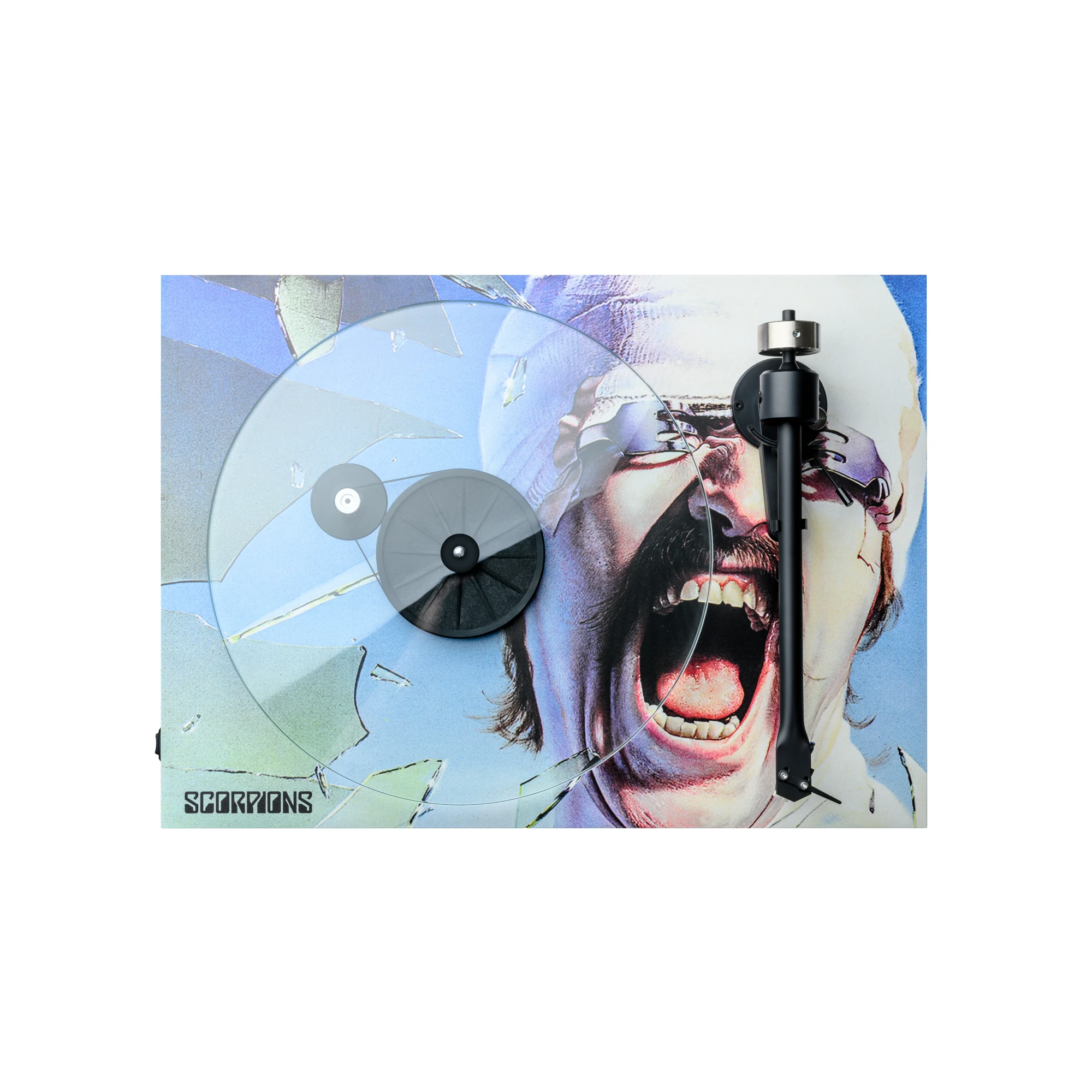 turntable, vinyl, zerbrochenes, album art, scorpions