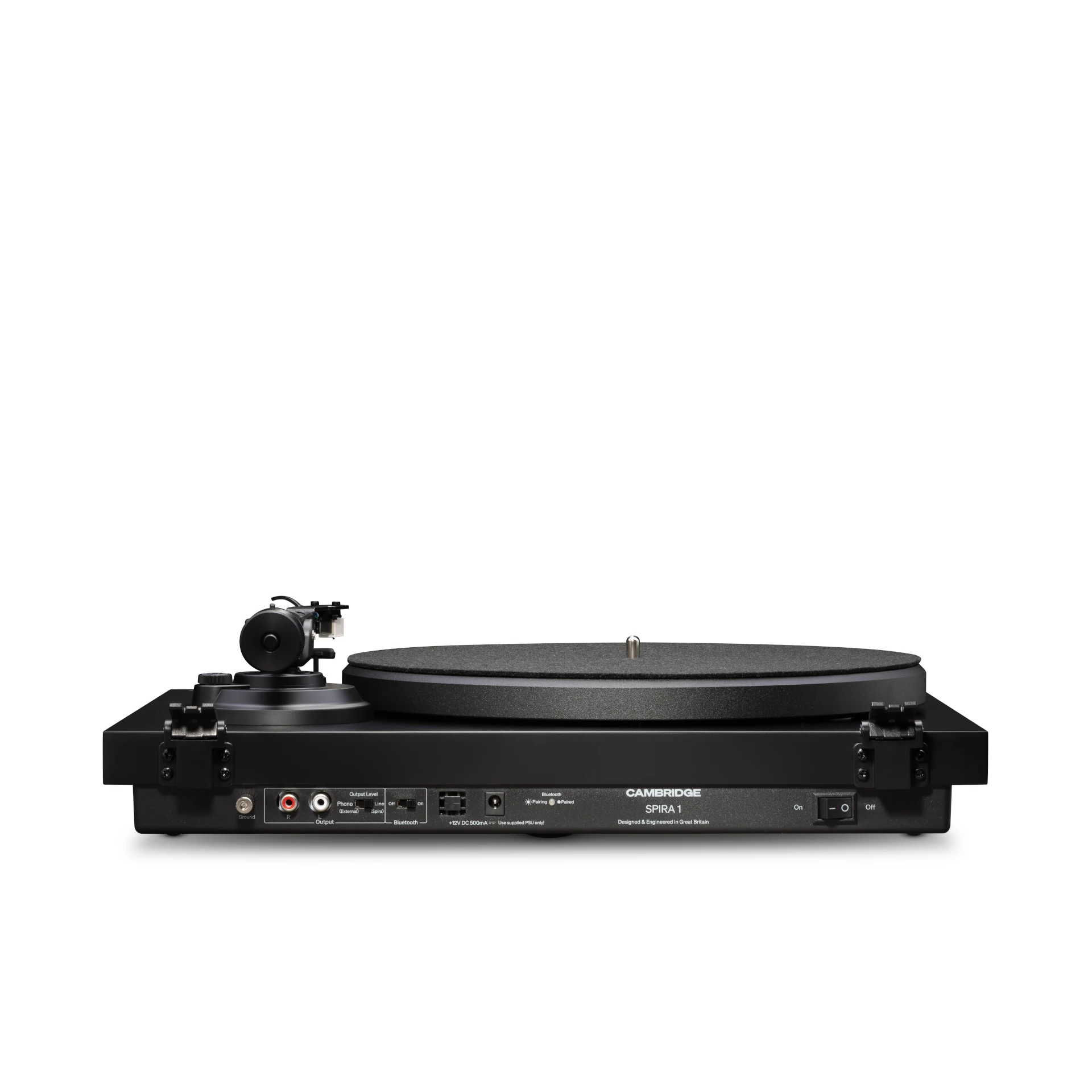 Plattenspieler, schwarz, Bluetooth, Riemenantrieb, Tonarm