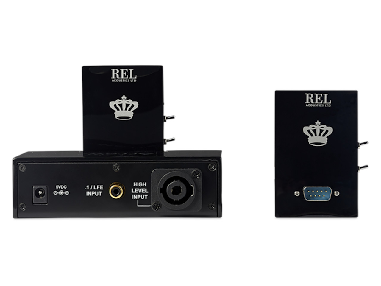 Audio-Adapter, Plug-in-Einheit, Symmetrischer Anschluss, DB-9-Port, Schwarzes Gehäuse