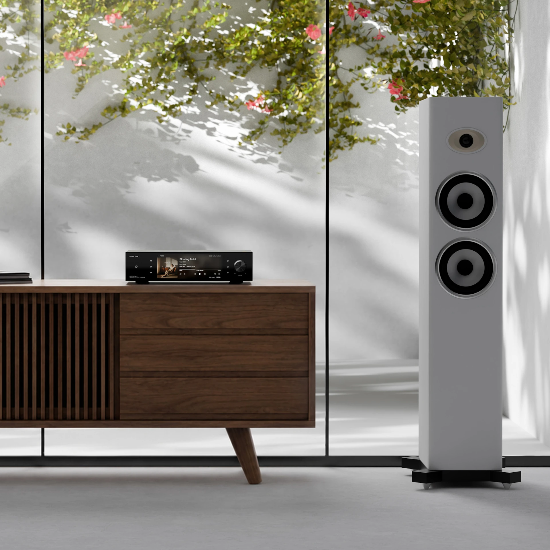 Lautsprecher, Standlautsprecher, Gehäuse aus Holz, Hifi-System, Raumklang