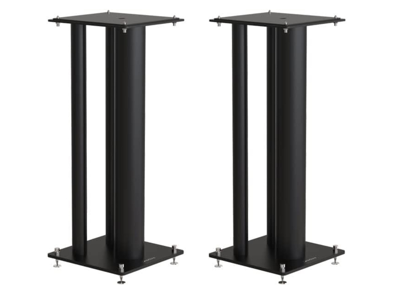 Stative, Lautsprecherständer, Paar, Schwarze Säulen, Metallkonstruktion