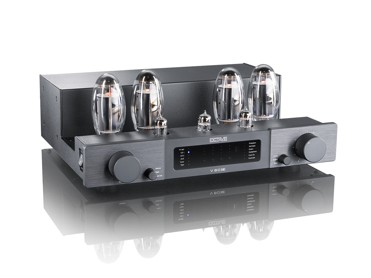 vintage Röhrenverstärker, Röhrenverstärker, Stereo-Verstärker, Rührenröhre, Rechteckiger Gehäuse